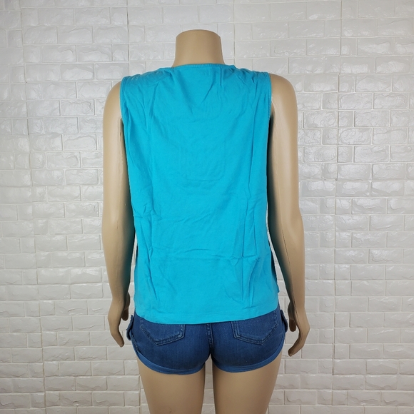 croft & barrow large blue sleeveless top ( 5 for $20 ) - Picture 5 of 9